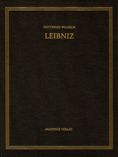 Gottfried Wilhelm Leibniz: Sämtliche Schriften und Briefe. Philosophischer Briefwechsel / 1695-1700 - 