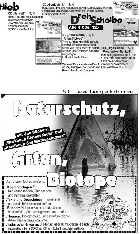 Naturschutz, Arten, Biotope CD - Jörg Bergstedt