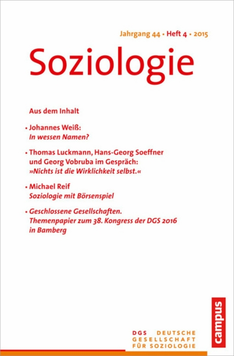 Soziologie 4.2015 - 