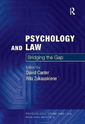 Psychology and Law - David Canter, Rita Žukauskiene