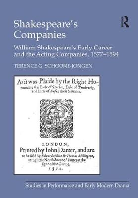 Shakespeare's Companies - Terence G. Schoone-Jongen