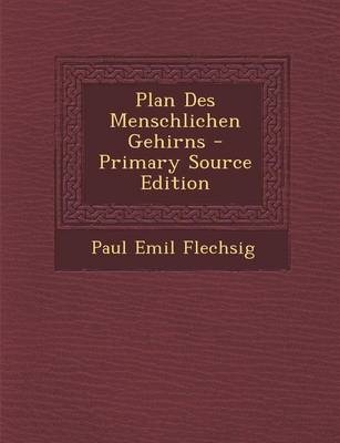 Plan Des Menschlichen Gehirns - Primary Source Edition - Paul Emil Flechsig