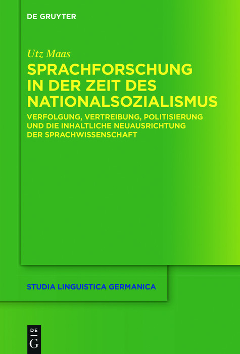 Sprachforschung in der Zeit des Nationalsozialismus -  Utz Maas