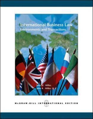 International Business Law - John A Willes, John H Willes