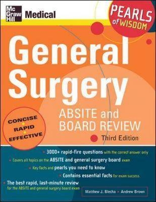 General Surgery ABSITE and Board Review, Third Edition - Matthew J. Blecha, Andrew Brown