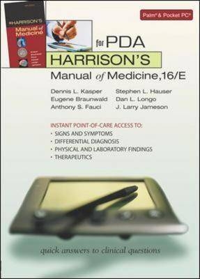 Harrison's Manual of Medicine 16/e for PDA - Dennis Kasper, Eugene Braunwald, Stephen Hauser, Dan Longo, Anthony Fauci