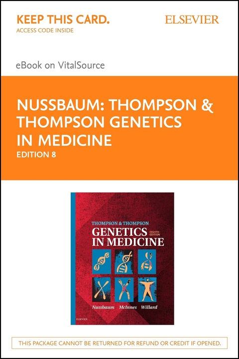 Thompson & Thompson Genetics in Medicine -  Roderick R. McInnes,  Robert L. Nussbaum,  Huntington F Willard