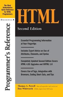 HTML Programmer's Reference - Thomas A. Powell, Dan Whitworth