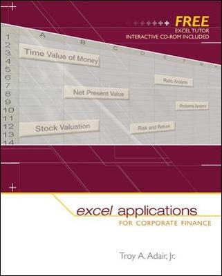 Excel Applications for Corporate Finance with Excel Tutor - Troy Adair