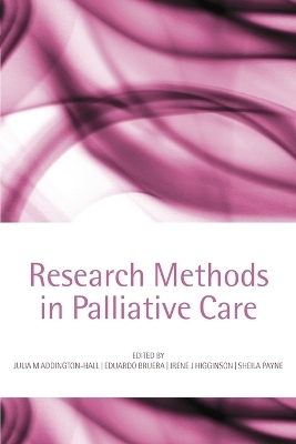 Research methods in palliative care - 