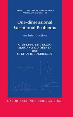 One-dimensional Variational Problems - Giuseppe Buttazzo, Mariano Giaquinta, Stefan Hildebrandt