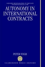 Autonomy in International Contracts - Peter Nygh