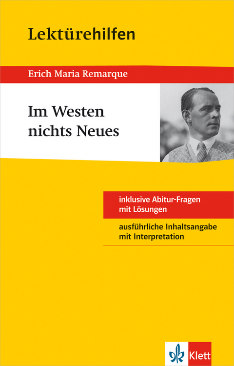 Klett Lektürehilfen Erich Maria Remarque, Im Westen nichts Neues - Claus Gigl