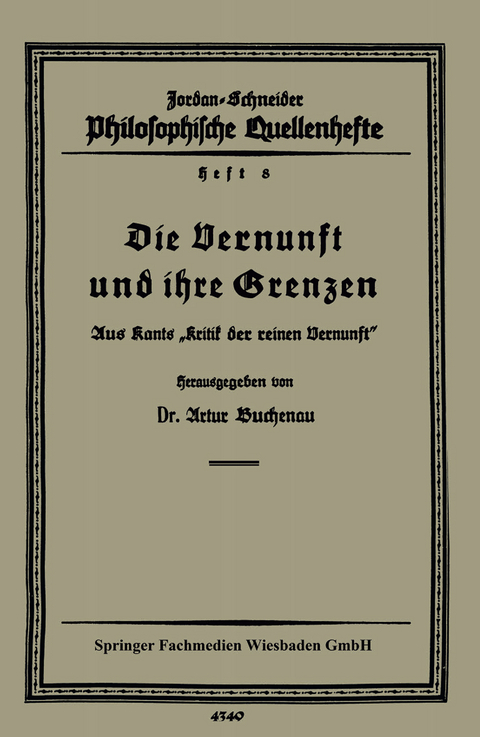 Die Vernunft und ihre Grenzen - Artur Buchenau