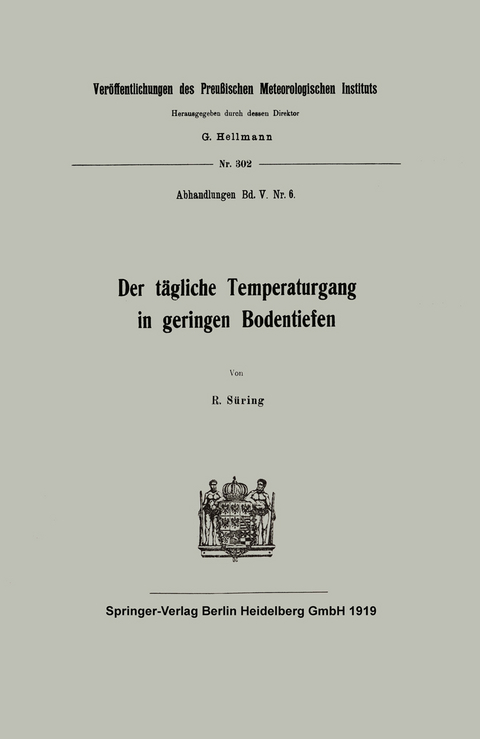 Der tägliche Temperaturgang in geringen Bodentiefen - Reinhard Süring