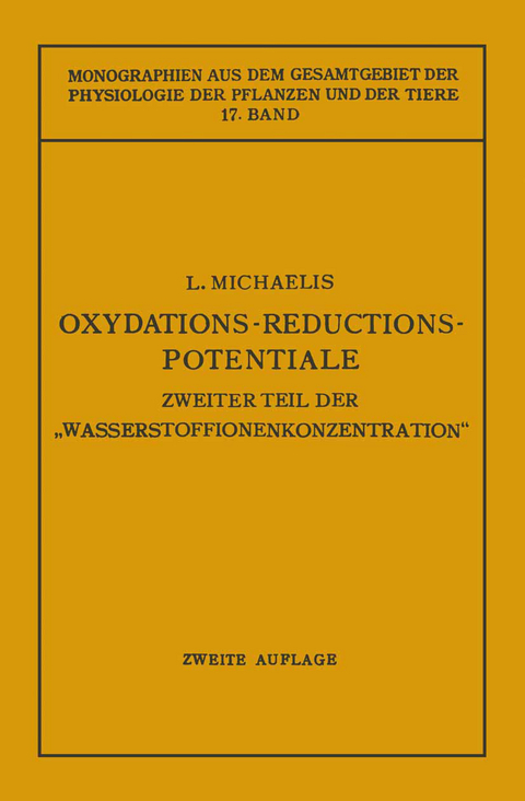 Oxydations-Reductions-Potentiale - Leonor Michaelis