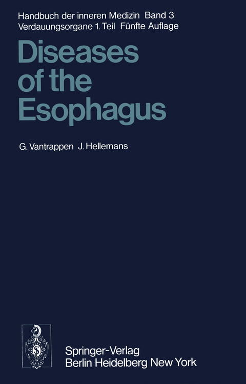 Diseases of the Esophagus - G. Vantrappen, J. Hellemans