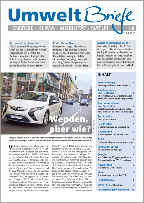 Zeitschrift UmweltBriefe Heft 18/2015 - 