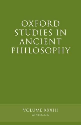 Oxford Studies in Ancient Philosophy XXXIII - 