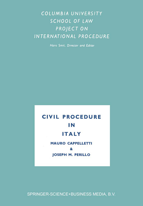 Civil Procedure in Italy - Mauro Cappelletti