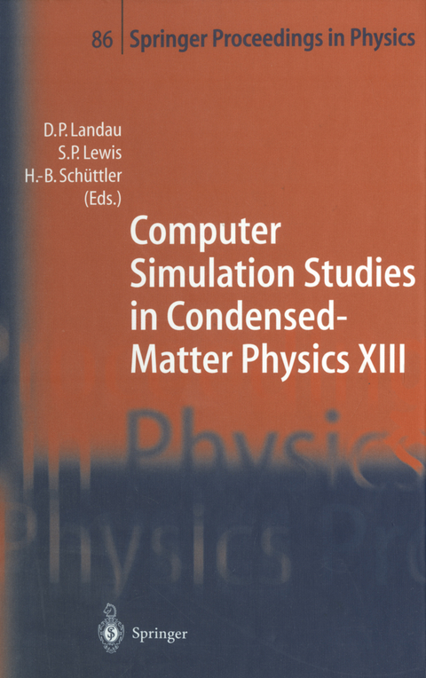 Computer Simulation Studies in Condensed-Matter Physics XIII - 