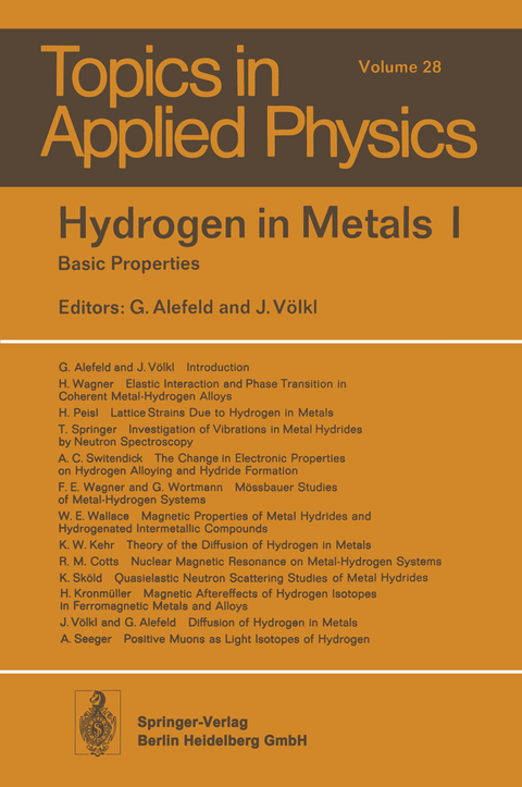 Hydrogen in Metals I - 