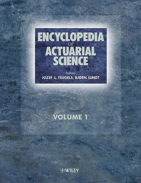 Encyclopedia of Actuarial Science, 3 Volume Set - 