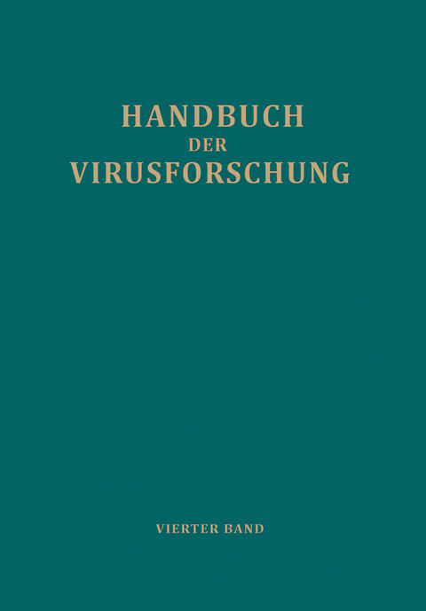 Handbuch der Virusforschung - 