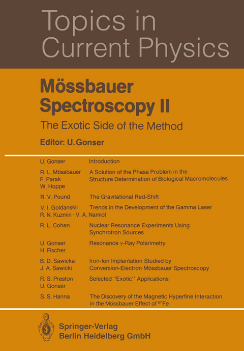 Mössbauer Spectroscopy II - 