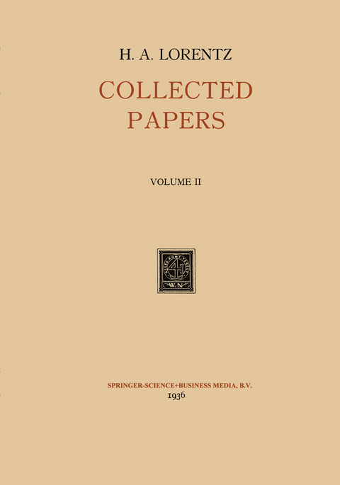 Collected Papers - H. A. Lorenz