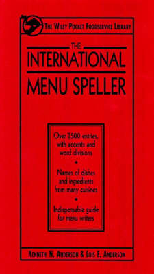 The International Menu Speller - Kenneth Anderson, Lois E. Anderson