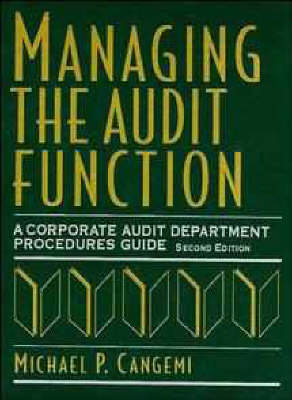 Managing the Audit Function - Michael P. Cangemi