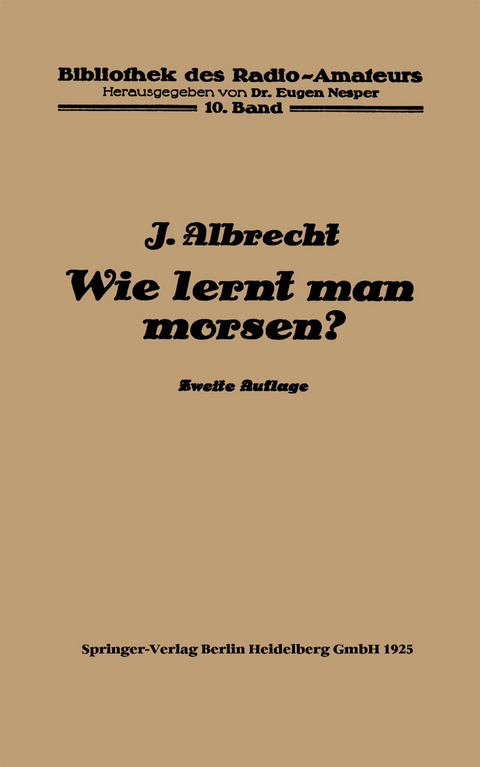 Wie lernt man morsen? - Julius Albrecht