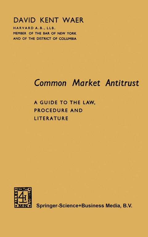 Common Market Antitrust - David Kent