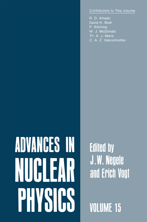 Advances in Nuclear Physics - 