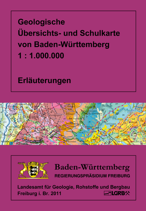 Geologische Übersichts- und Schulkarte von Baden-Württembreg 1 : 1 000 000 - Eckhard Villinger