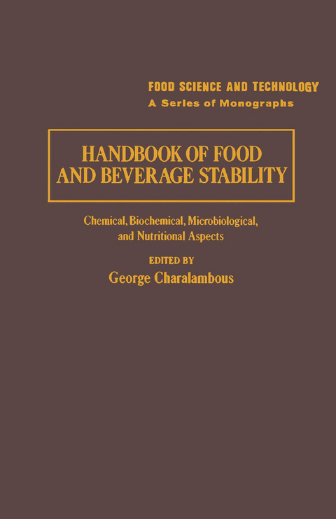 Handbook of Food and Beverage Stability -  Bozzano G Luisa