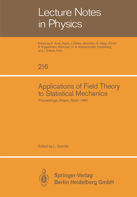 Applications of Field Theory to Statistical Mechanics - 