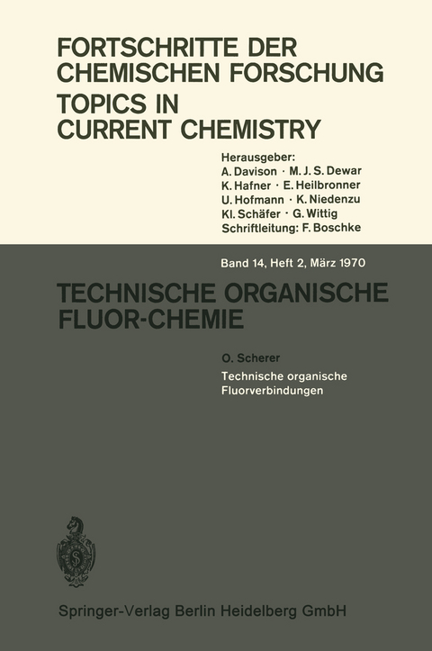 Technische organische Fluorverbindungen - O. Scherer