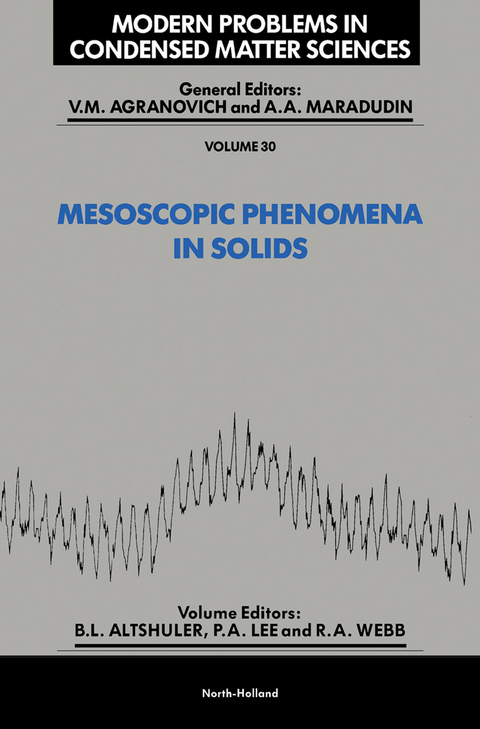 Mesoscopic Phenomena in Solids - 