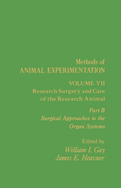 Research Surgery and Care of the Research Animal - 