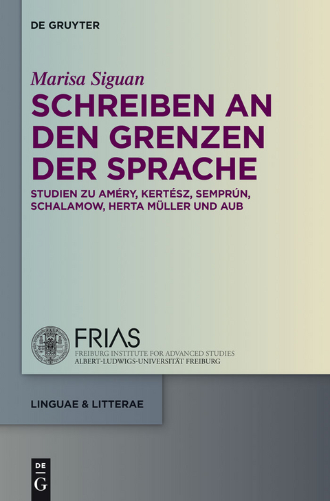 Schreiben an den Grenzen der Sprache - Marisa Siguan