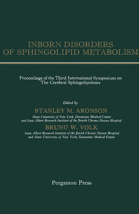 Inborn Disorders of Sphingolipid Metabolism - 