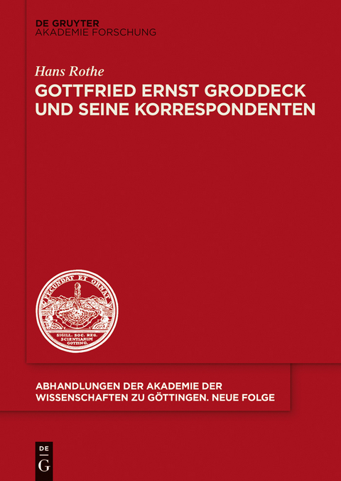 Gottfried Ernst Groddeck und seine Korrespondenten -  Hans Rothe