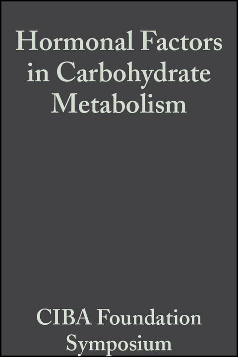 Hormonal Factors in Carbohydrate Metabolism, Volume 6 - 