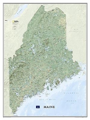 Maine, Tubed - National Geographic Maps