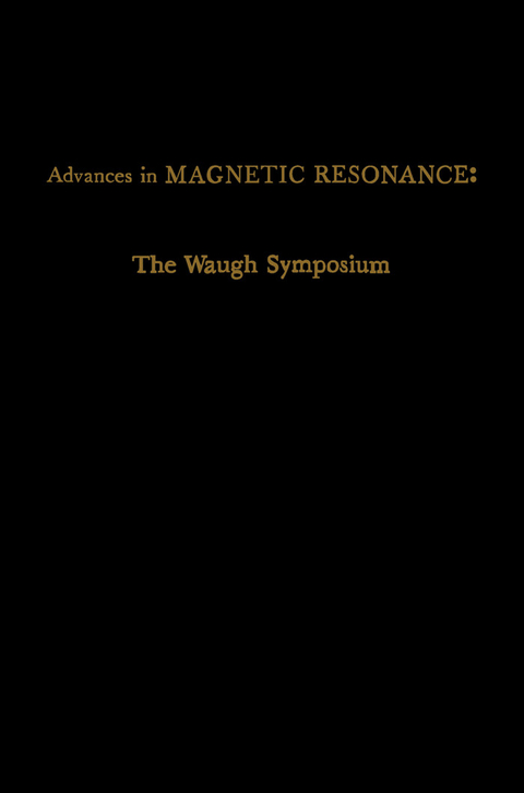 Advances in Magnetic Resonance - 