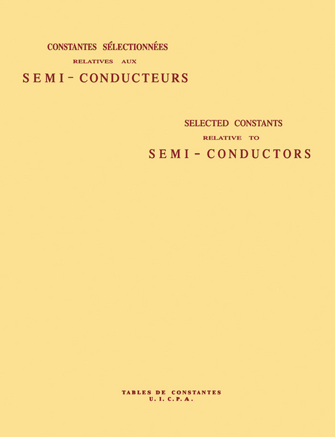 Selected Constants Relative to Semi-Conductors - 