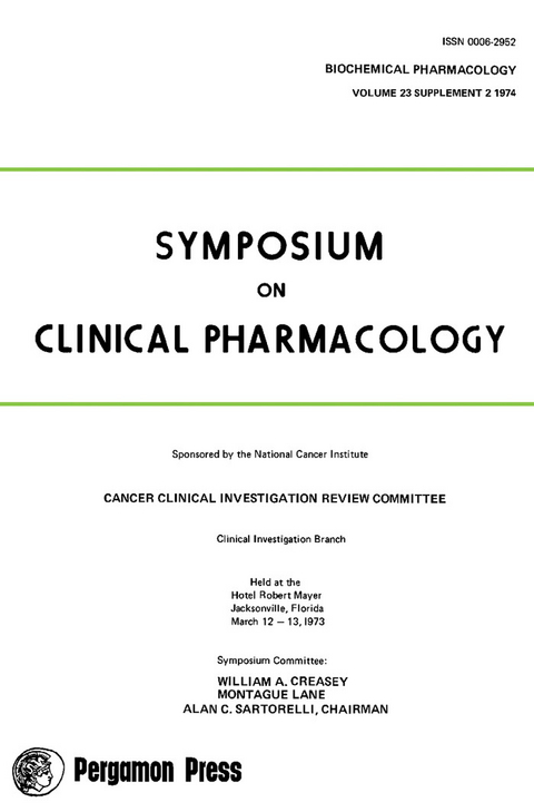 Symposium on Clinical Pharmacology -  William A. Creasey,  Montague Lane,  Alan C. Sartorelli