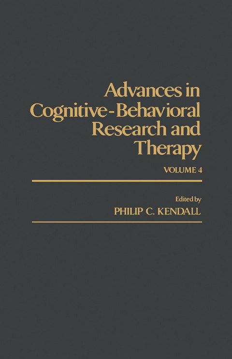 Advances in Cognitive-Behavioral Research and Therapy - 